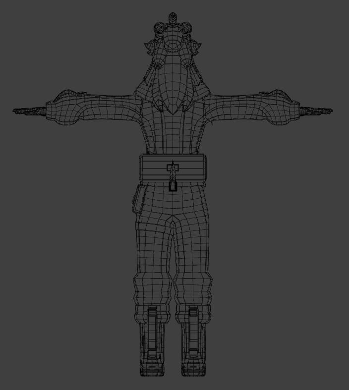 Wireframe Back Orthographic Wireframe Back Orthographic